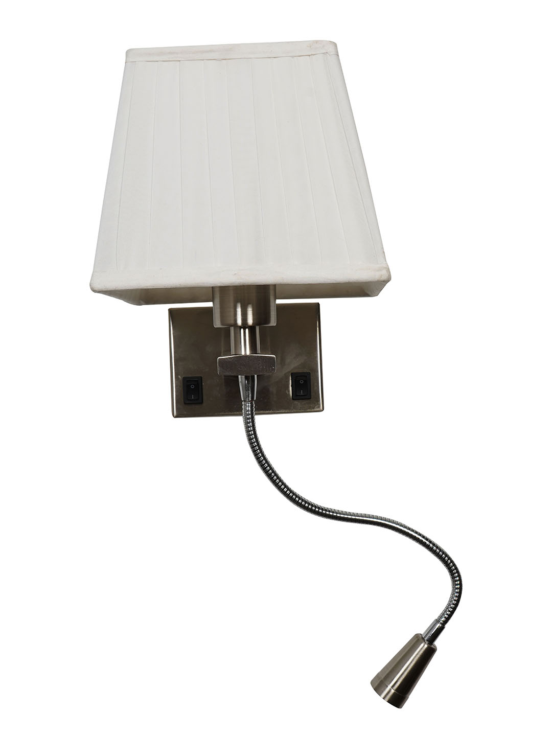 Satin Steel Fabric Mild Steel 2-Light Wall Sconce – 38.1 cm