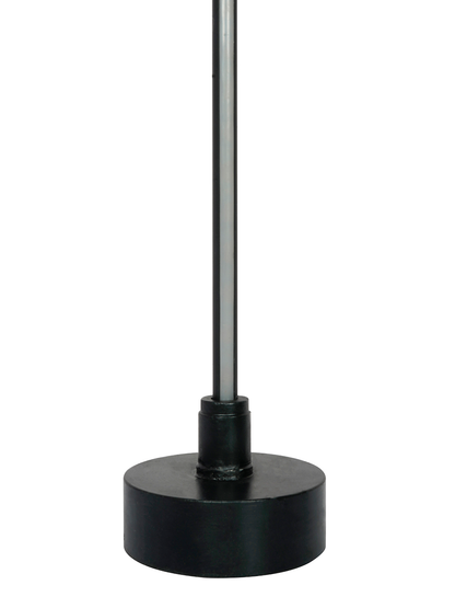 Sleek Black LED Corner Floor Lamp: 60-Inch Modern Pipe Design, Warm White Light