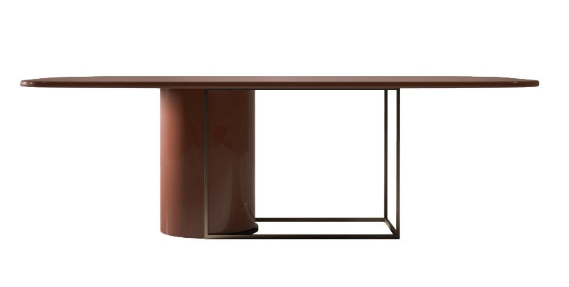 Elegant Meridiani Marble Top Gold Base Dining Table, 6-Seater Luxury Furniture