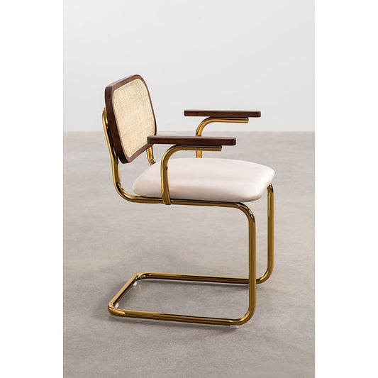 Armrests Tanto Gold Vintage Dining Chair