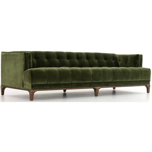 Olive Green Velvet Sofa
