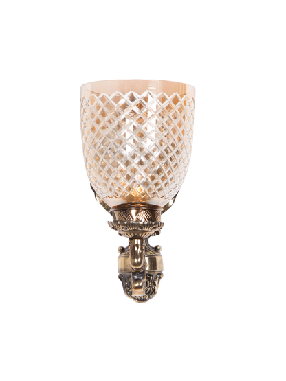 Elegant Golden Betel Leaf Aluminium Wall Sconce - Single Light Designer Fixture