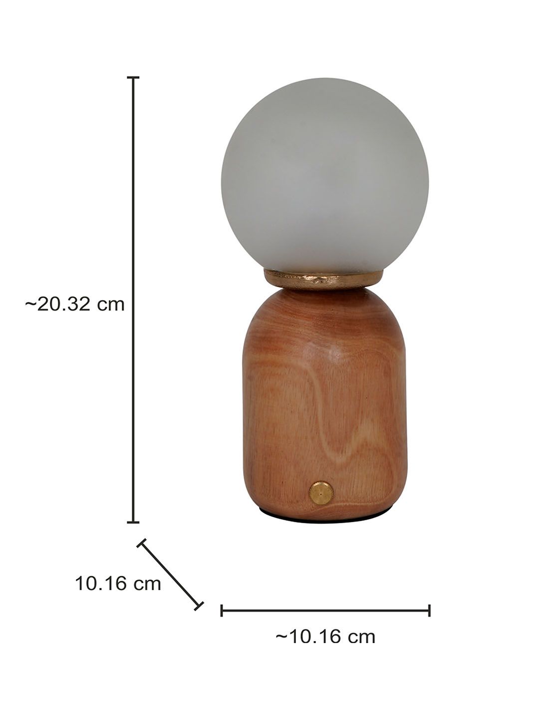 Modern Natural Wood & Glass Rechargeable LED Dimmable Touch Table Lamp