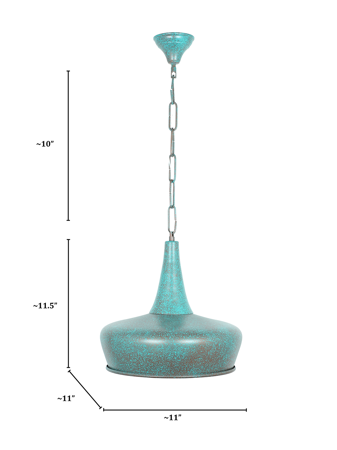 Patina Mild Steel 1-Light Pendant – 27.9 cm
