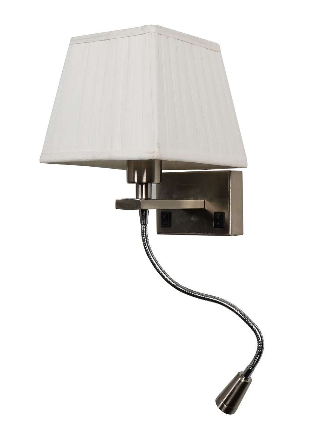 Satin Steel Fabric Mild Steel 2-Light Wall Sconce – 38.1 cm