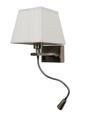 Satin Steel Fabric Mild Steel 2-Light Wall Sconce – 38.1 cm