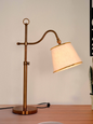 Gold Adjustable European 23 Inch Steel Downlight Study Lamp