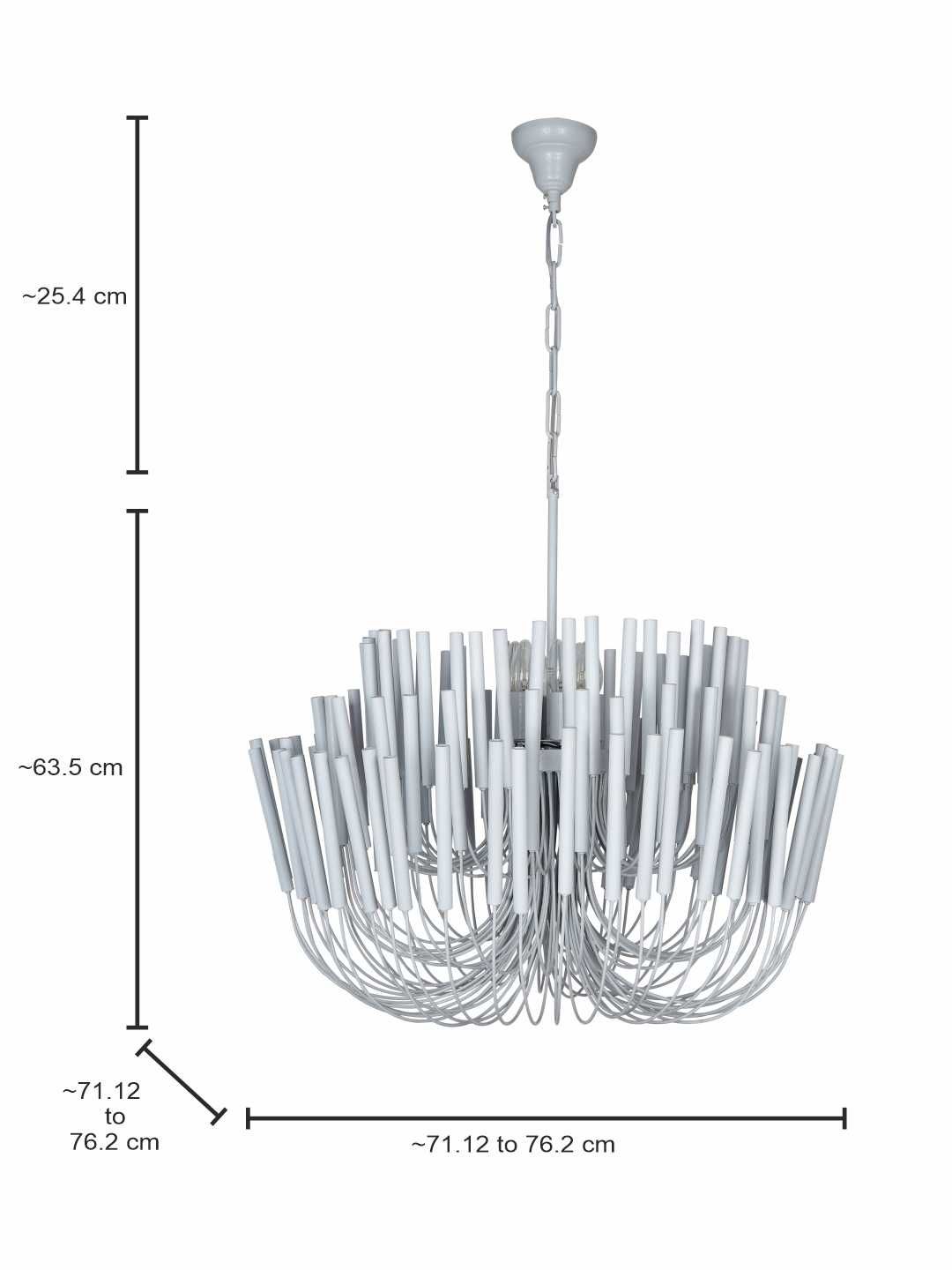 Chic Off-White Modern Chandelier: Sculptural Candle Sticks for Elegant Homes