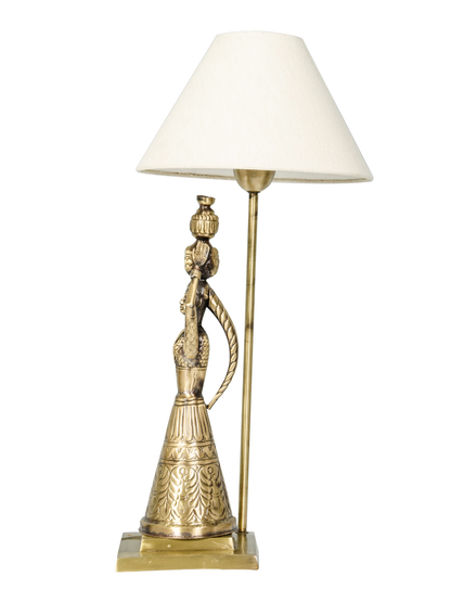 Hand carved Brass Rajasthani Village Lamp