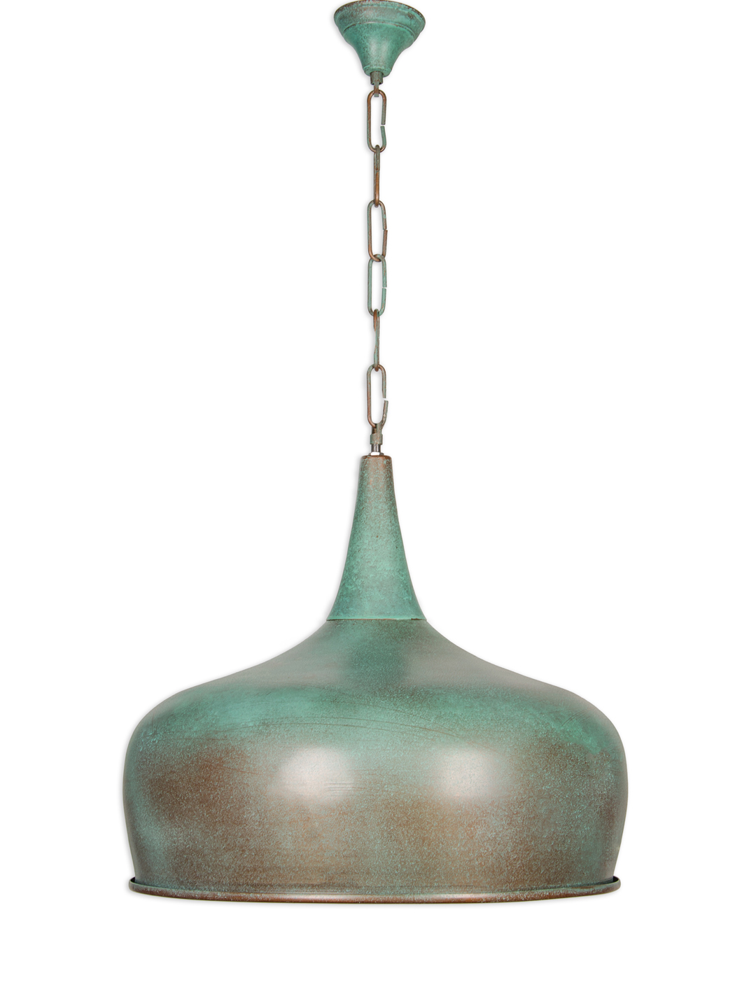 Industrial Patina Onion Dome Hanging Light for Dining, Kitchen, Living Room