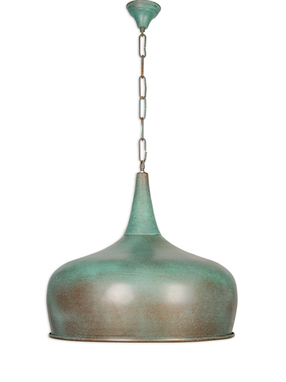 Industrial Patina Onion Dome Hanging Light for Dining, Kitchen, Living Room