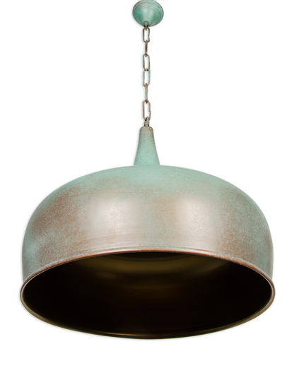 Industrial Patina Onion Dome Hanging Light for Dining, Kitchen, Living Room