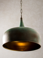 Industrial Patina Onion Dome Hanging Light for Dining, Kitchen, Living Room