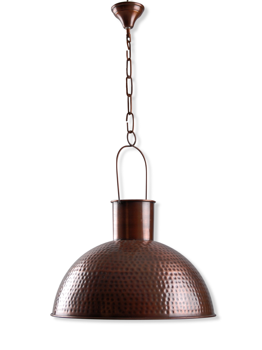 Hand Hammered Antique Copper Dome Pendant Light for Kitchen Dining Bedroom