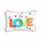 Festive Love Embroidered Christmas Pillow Cover – Vibrant 35 cm × 53 cm