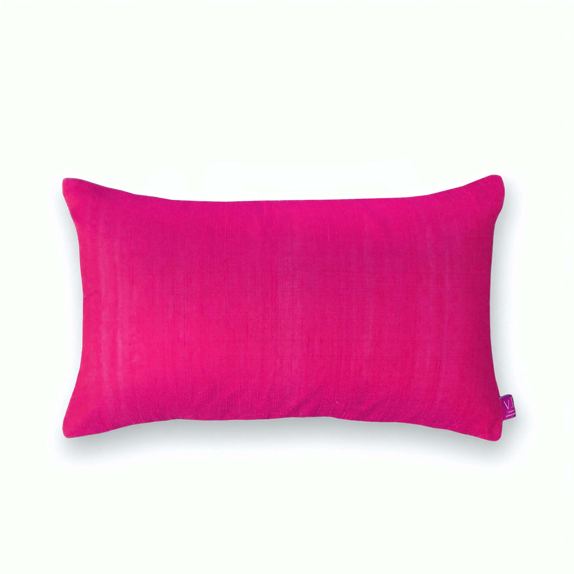 Luxurious Hot Pink Pure Dupioni Silk Decorative Pillow Cover for Home Decor