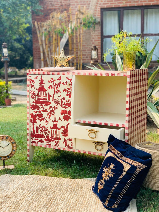 Gingham style cabinet