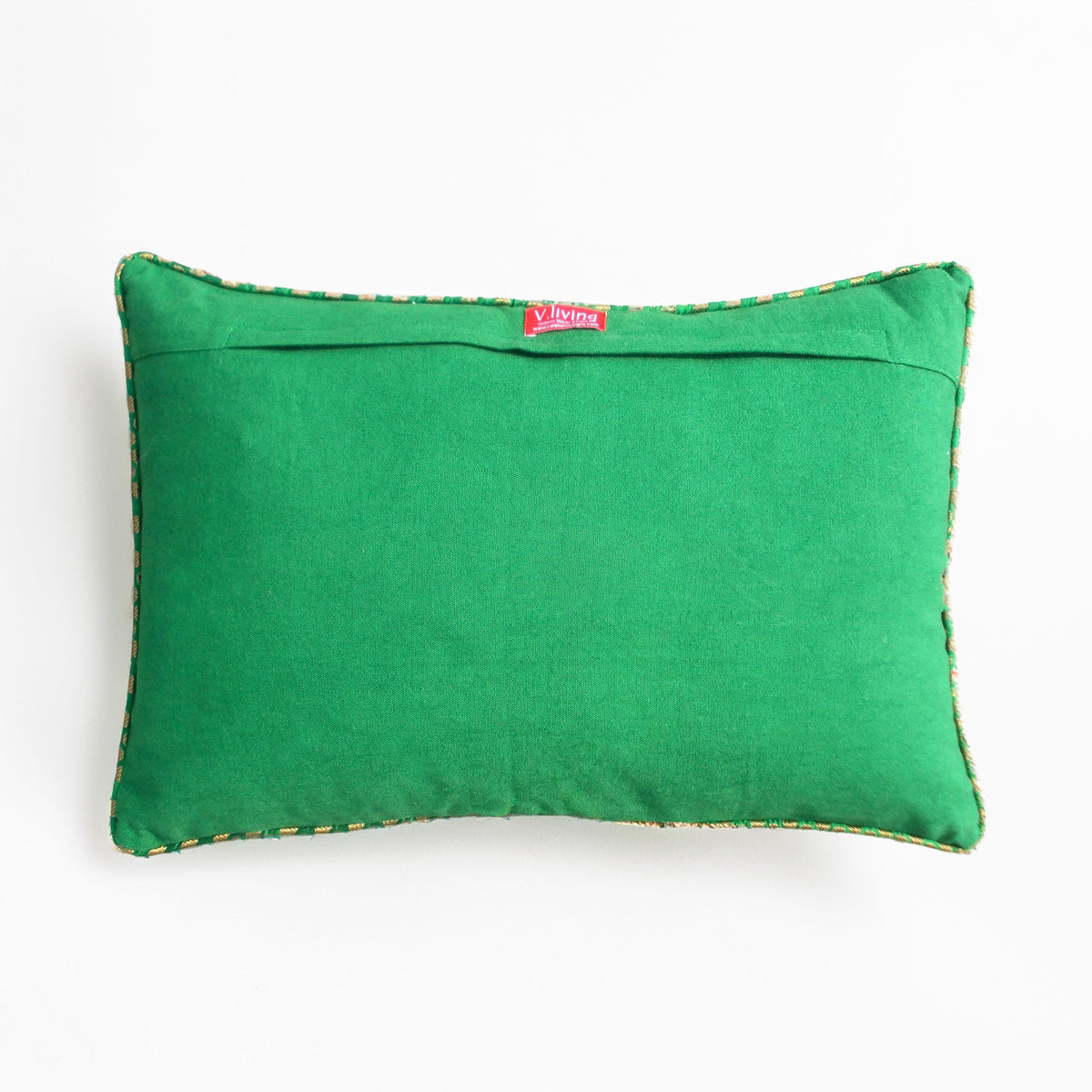 Christmas White Tree Cushion Cover – Linen & Brocade Pillow Cover | 14×21"