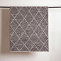 Moroccan Hand Tufted Wool Blend Carpet | Diamond Pattern | Grey, White & Rust | 3 Sizes
