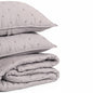 Concrete Grey 300TC Fine Cotton Quilted Bed Set – Diamond Pattern Tuck Quilting