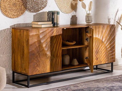 Handcrafted 3 Door Sideboard side view