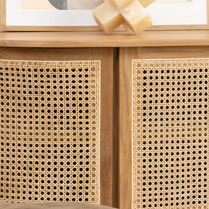 Curved Rattan Sideboard