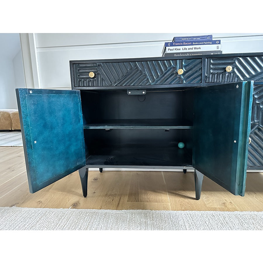 Indigo Blue Wood Buffet