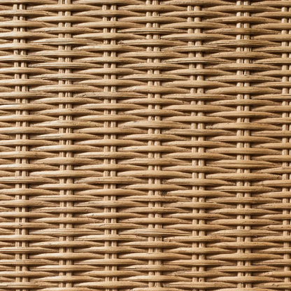 Woven Base Console Table Brown