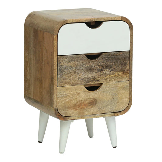 white bed side table