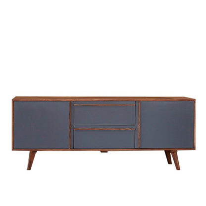 Linden Side Board in Grey And Honey Finish front view