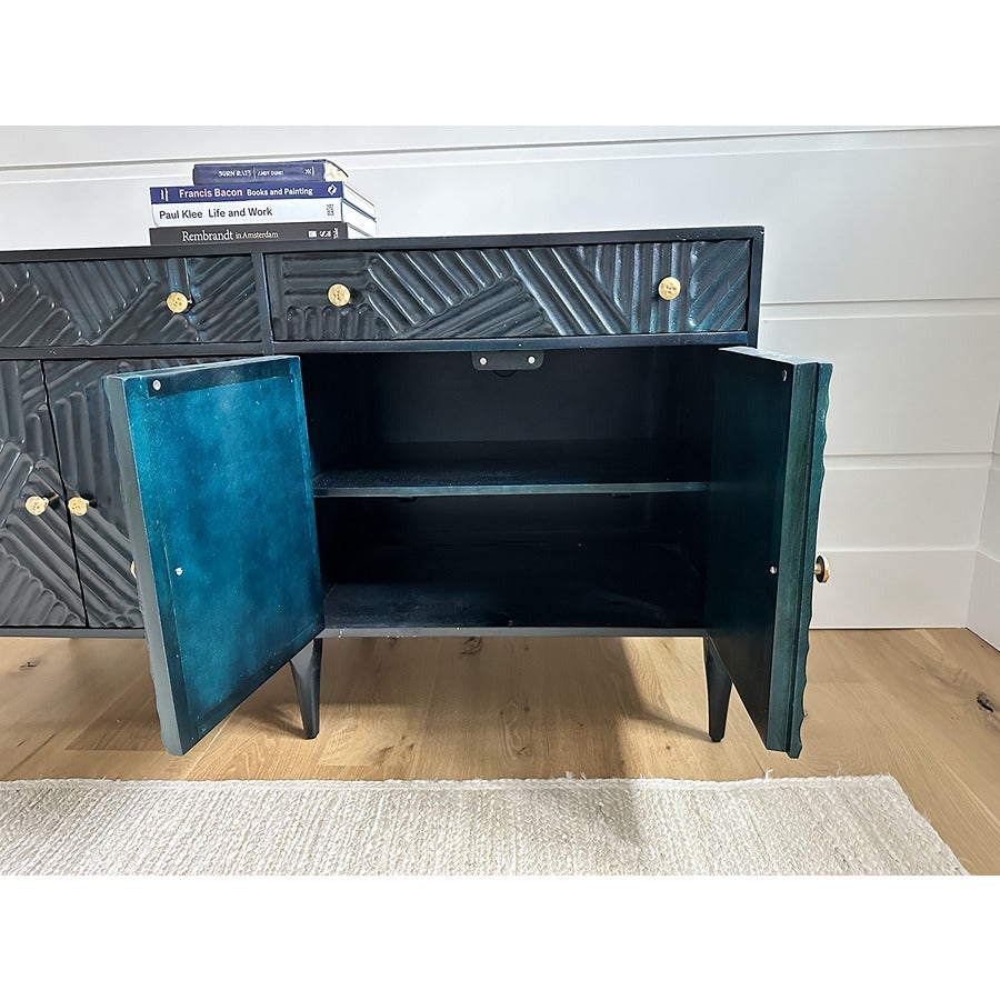 Indigo Blue Wood Buffet