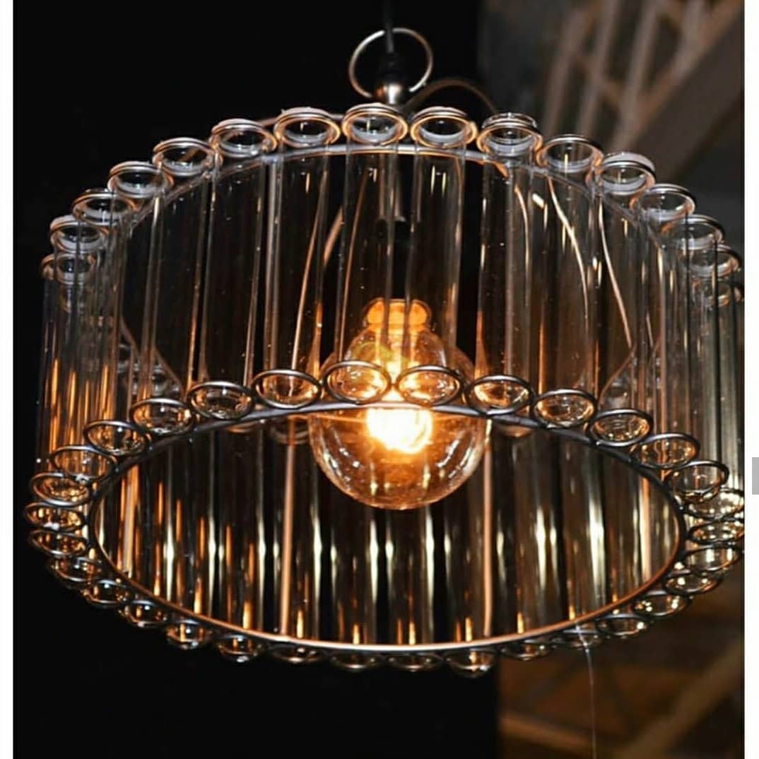 Test tube Vase Chandelier with lights on