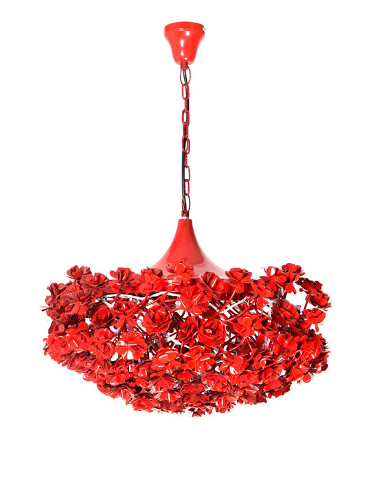 Whimsical Red Bouquet Pendant Light