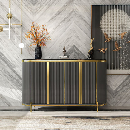 pure brass marble top premium wood sideboard