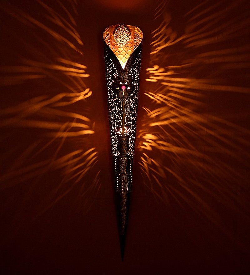 Fos Lighting Sun Mashal Big Torch Wall Sconce