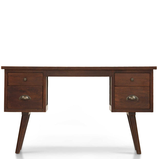 Prague Study Table - Mahogany front view