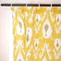 Yellow Ikat Sheer Curtain Panel | Block Print Cotton Voile | 2 Sizes | 4 Hanging Styles