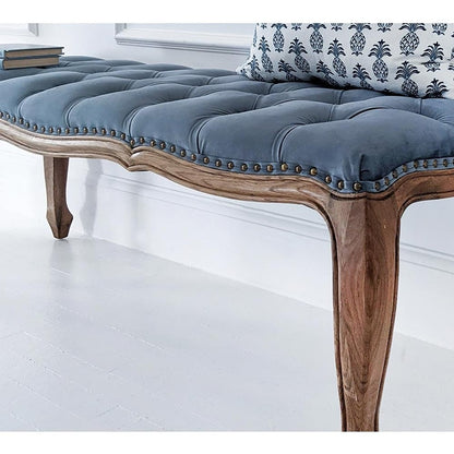 Velvet Frame Bench Upholstered