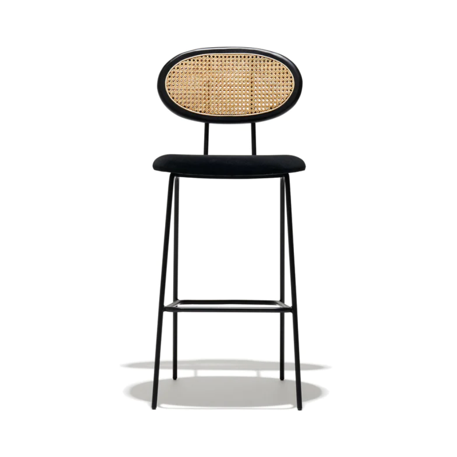 Rattan Back Bar Stool