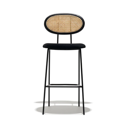 Rattan Back Bar Stool