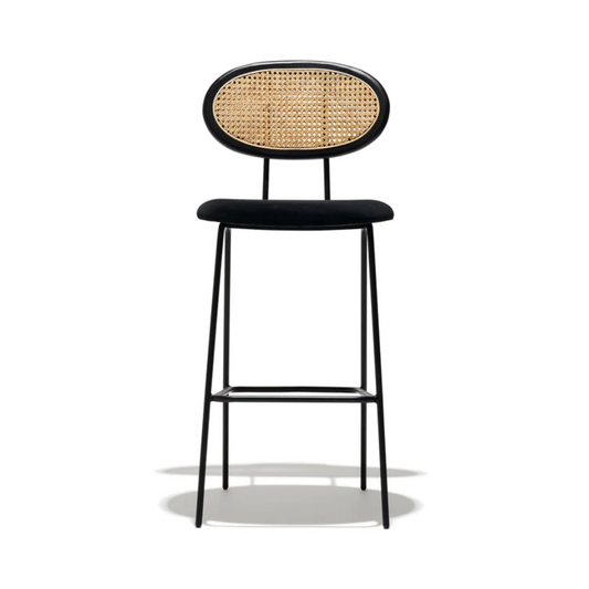 Rattan Back Bar Stool