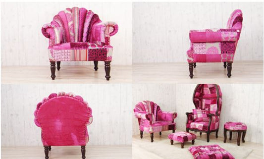 Pink Peacock Sofa multi angle view