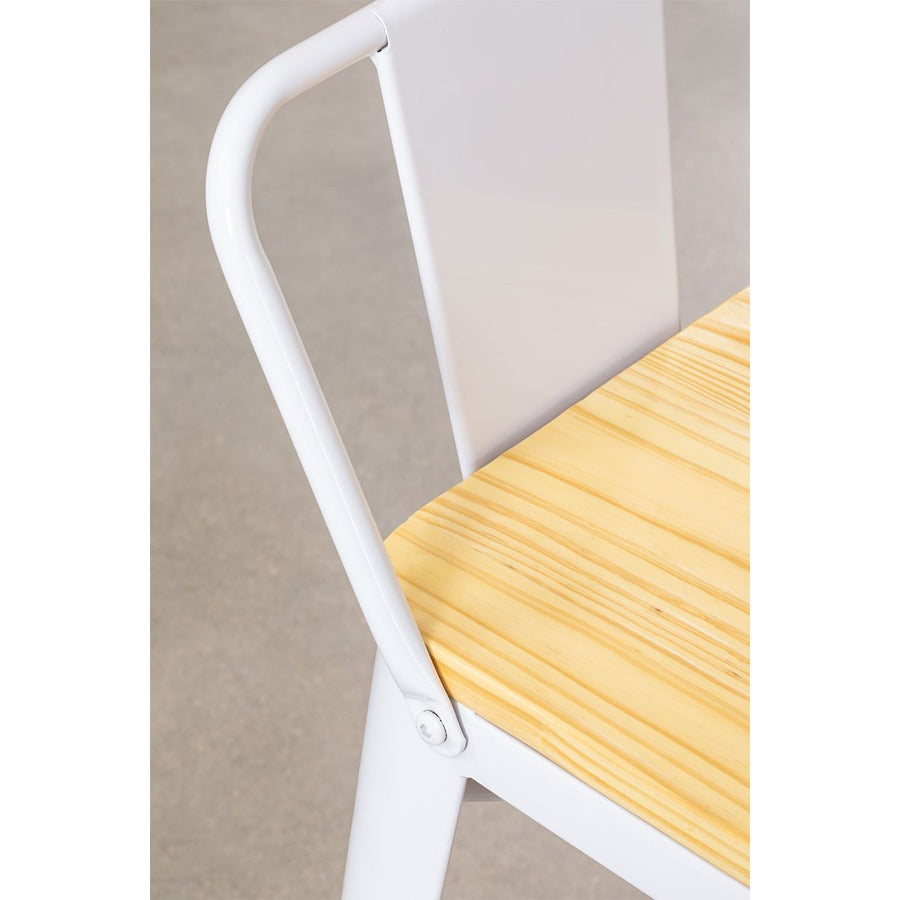 High Stool with Backrest