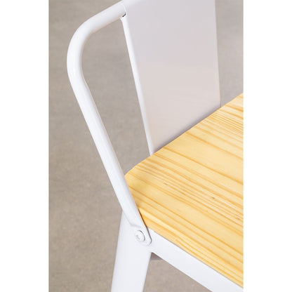 High Stool with Backrest