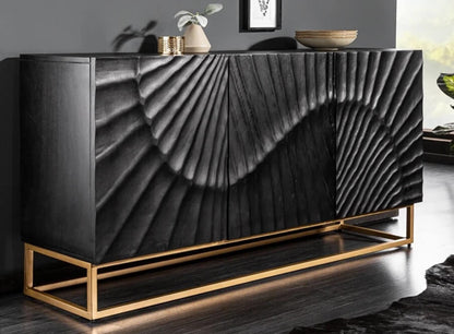 3 door wave solid wood sideboard