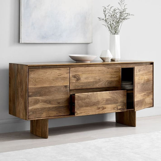 Natural finish 2 Door 2 Drawer Sideboard