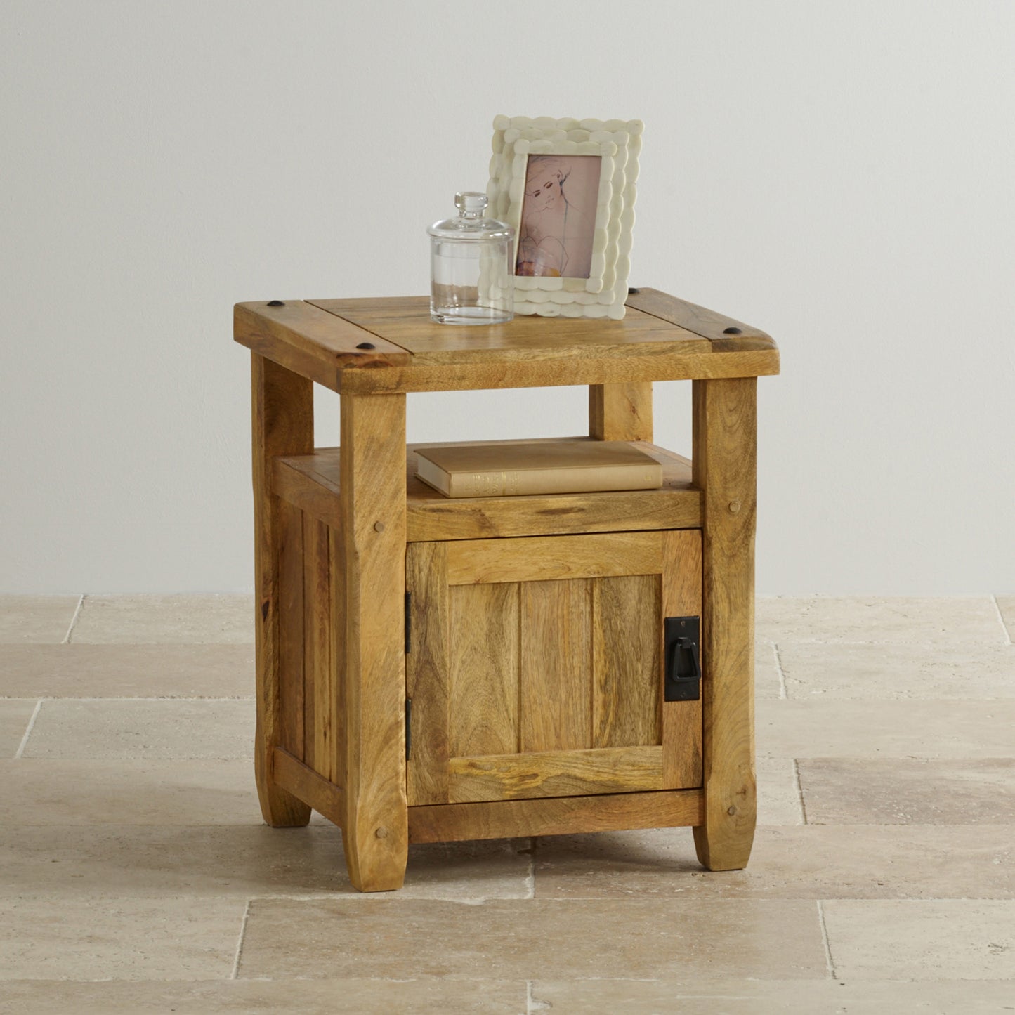 solid mango wood side table
