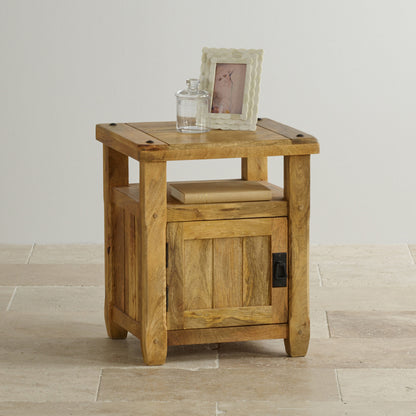 solid mango wood side table