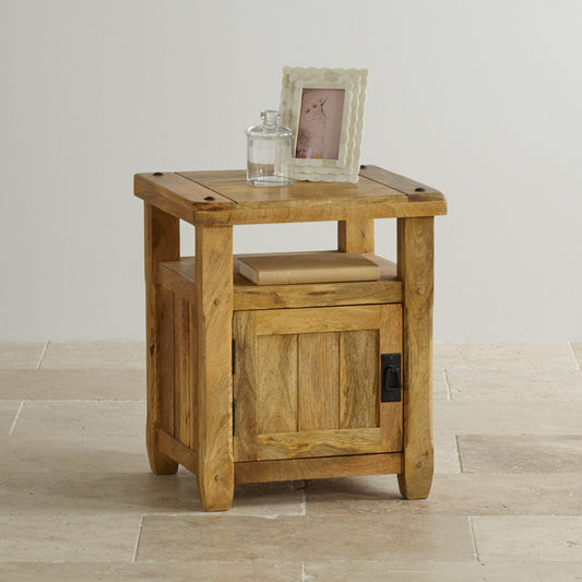 solid mango wood side table