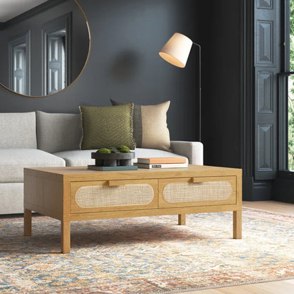 Maple Coffee Table with Drawers